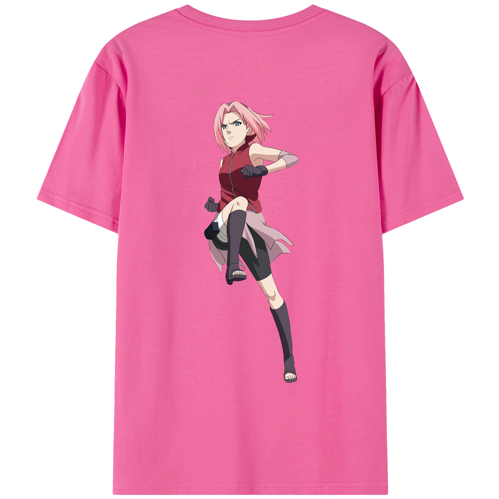 （画像用） NARUTO -ナルト- 春野サクラ Haruno Sakura レディース半袖Tシャツ(バックプリント)